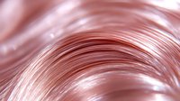 Luxurious rose gold metallic waves with silky smooth texture and gentle flowing curves create elegant abstract background for luxury branding and design projects.