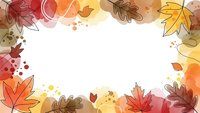 Autumn leaves frame with warm colors creating border around white copy space for seasonal designs and fall themed projects.