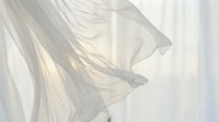 Translucent white fabric flowing gracefully with soft natural light creating ethereal folds and movement. Suitable for fashion, textile, and design projects.