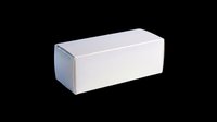 Blank white rectangular box isolated on transparent background, ready for packaging design, branding mockups, product presentations, print-on-demand, and commercial applications.