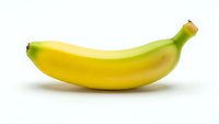 Fresh ripe yellow banana isolated on white background for healthy eating, nutrition concepts, cooking ingredients and tropical fruit designs.