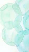 Abstract watercolor circles in soft mint green and turquoise tones creating organic flowing composition for modern design projects and artistic backgrounds.