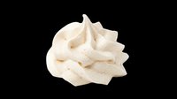 Whipped cream dollop isolated on transparent background, ready for culinary design, food packaging, recipe graphics, print-on-demand products, and digital food illustrations.
