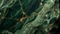 Luxurious green marble texture with golden veins and natural stone patterns, suitable for backgrounds, interior design, and premium product packaging.