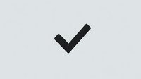 Black checkmark symbol on light gray background, minimal design for interface elements and digital applications, isolated graphic element for web and print use.