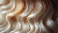 Luxurious wavy blonde hair with natural highlights and soft curls showing texture and movement. Close-up of shiny, healthy hair extensions for salon or beauty advertising.