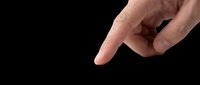 Caucasian adult hand with fingers extended in pointing gesture, isolated on transparent background. Ready for design use on t-shirts, clipart, stickers, print-on-demand products, and digital designs.