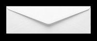Closed white envelope isolated on transparent background, ready for email, mail, communication, and business design projects including t-shirts, stickers, and print-on-demand products.