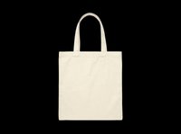 Blank cream canvas tote bag isolated on transparent background, ready for custom design, sublimation, print-on-demand projects, apparel printing, and merchandise creation.