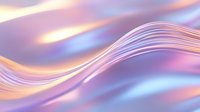 Ethereal flowing lines create dynamic movement against soft pastel background in purple, pink and blue tones, forming abstract wavy pattern with light effects.