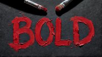 Bold red lipstick text created with cosmetic products on dark textured surface, suitable for beauty marketing, makeup advertising, and cosmetics branding campaigns.