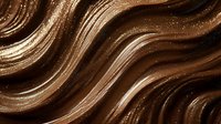 Luxurious bronze metallic waves with golden highlights create flowing abstract texture for premium design projects and elegant backgrounds.