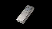 Handheld infrared thermometer with digital display isolated on transparent background, ready for clipart, t-shirt design, print-on-demand products, stickers, and sublimation projects.