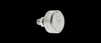 Metallic knob with threaded bolt isolated on transparent background, ready for design use in product mockups, technical illustrations, clipart, and print-on-demand applications.