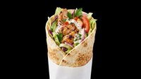 Delicious wrapped tortilla filled with grilled chicken, fresh vegetables, and sauce, isolated on transparent background. Ready for menu design, food packaging, restaurant marketing, print-on-demand products, and culinary graphics.