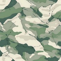 Military camouflage pattern in green and beige shades with abstract organic shapes creates seamless tileable background for fashion, textile and surface design.
