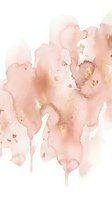 Abstract watercolor splash in soft pink tones with gold foil accents on white background for feminine design projects and artistic compositions.
