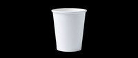 White disposable paper cup isolated on transparent background, ready for packaging design, product mockups, print-on-demand, and commercial beverage branding applications.