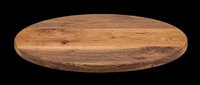 Oval wooden cutting board with natural wood grain texture, isolated on transparent background. Great for kitchen clipart, food blog graphics, print on demand, and sticker design.