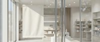 Modern luxury bathroom interior with glass shower enclosure, white bathtub, marble surfaces and natural lighting for contemporary home design projects.