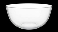 Clear glass mixing bowl isolated on transparent background, ready for stickers, clipart, print on demand, T-shirt design, and sublimation projects.