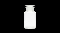 Clear glass apothecary jar with stopper, isolated on transparent background. Ready for stickers, t-shirt design, print on demand, and clipart use.