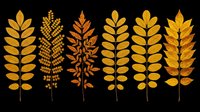 Autumn leaf branches isolated on transparent background, ready for t-shirt design, clipart, stickers, sublimation and print-on-demand projects.