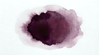 Abstract purple watercolor splash with organic flowing shape on white background for artistic design projects and creative layouts.