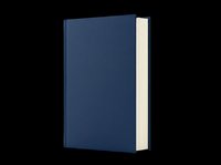 Navy blue hardcover book isolated on transparent background, ready for t-shirt design, clipart, stickers, print on demand, and sublimation projects.