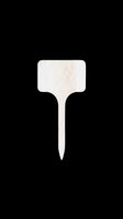 Wooden plant stake with rounded top isolated on transparent background, ready for garden design, landscaping graphics, print-on-demand products, and digital craft projects.