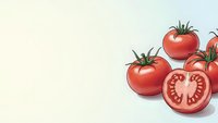 Fresh red tomatoes with sliced half showing seeds and pulp on light background. Organic vegetables for cooking, salads, healthy eating and nutrition.
