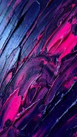 Vibrant abstract paint strokes in neon pink, purple, and blue create dynamic movement across textured surface, suitable for modern design and creative projects.