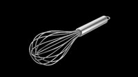 Stainless steel kitchen whisk isolated on transparent background, ready for print on demand, stickers, clipart, T-shirt design, and sublimation projects.