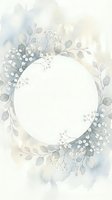 Watercolor floral frame with eucalyptus leaves and baby's breath flowers on soft pastel background for wedding invitations and greeting cards.