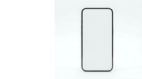 Modern smartphone mockup with blank white screen and black frame isolated on white background for app presentation and digital design projects.