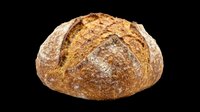 Artisan sourdough bread loaf isolated on transparent background, ready for bakery designs, menus, food packaging, t-shirt prints, and print-on-demand products.