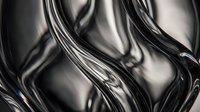 Flowing metallic liquid chrome waves with smooth reflective surface creating abstract modern background for luxury design and contemporary art projects.