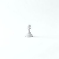White chess pawn piece isolated on clean background for strategic game concepts and business metaphors.