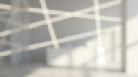 Sunlight streaming through window panes creates geometric shadows on neutral wall surface, ideal for backgrounds and design overlays.