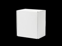 Blank white cardboard box isolated on transparent background, ready for packaging design, branding mockups, product displays, print-on-demand projects, and commercial applications.