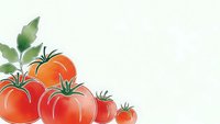 Fresh ripe tomatoes with green leaves arranged on light background. Organic vegetables for healthy cooking and nutrition concepts.