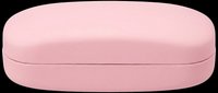 Soft pink eyeglass case isolated on transparent background, ready for design use on t-shirts, stickers, clipart, print-on-demand products, and sublimation projects.