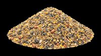 Bird seed mix pile isolated on transparent background, ready for clipart, print-on-demand products, t-shirt designs, stickers, and sublimation projects.