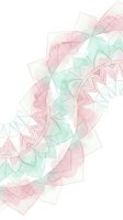 Pastel mandala design with overlapping geometric petals in soft pink and mint green tones on isolated white background, ready for wallpaper, textile, and graphic design projects.