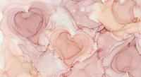 Romantic pink watercolor hearts pattern with soft flowing brushstrokes and delicate textures for Valentine's Day designs and love-themed projects.