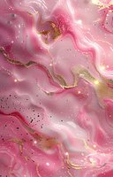 Pink and gold luxury marble texture with flowing liquid effect, glitter particles and metallic veins on abstract background for elegant design projects.