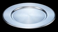 Shiny stainless steel plate isolated on transparent background, ready for t-shirt design, clipart, stickers, print on demand, and sublimation projects.