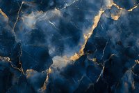 Luxurious blue marble texture with golden veins and cracks creating elegant natural stone pattern for interior design and decorative applications.