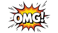 Comic book style OMG exclamation in colorful explosion burst with dynamic rays. Pop art speech bubble design for social media, marketing campaigns and digital content.