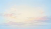 Soft pastel sky with gentle clouds in pink, blue and yellow hues creating dreamy atmosphere for backgrounds, meditation and wellness designs.